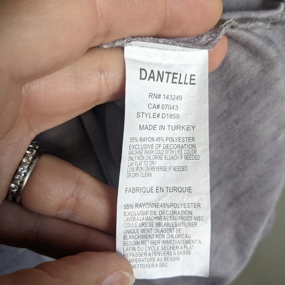 DANTELLE Asymmetrical Lace Long Sleeve Tee S - Picture 12 of 12